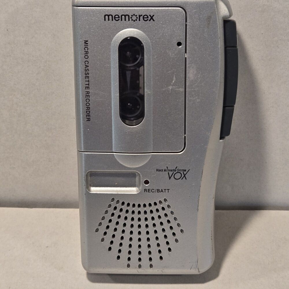 Memorex MB2186A Micro Cassette Recorder VOX Voice Activated 2 speed Tested